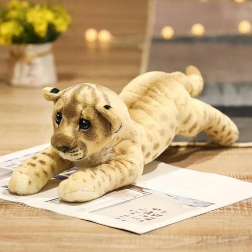 KiLoom Simulation Lion Tiger Leopard Plush Toys Cute Stuffed Soft Real Like Animal Toys Decor Gift 39cm 1