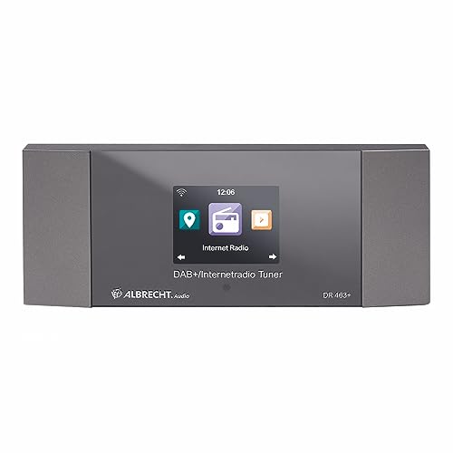 Albrecht DR 463 Internet Radio-Adapter DAB+, UKW Bluetooth®, DLNA, Internetradio, WLAN DLNA-fähig Silber