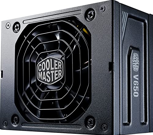 Cooler Master V550 SFX Gold, EU-Stecker - 650 W 80 Plus Gold, PC SFF/Mini-ITX-Modulnetzteil, semi-passiver 92 mm leiser hydrodynamischer FDB-Lüfter, SFX-ATX-Adapter, 10 Jahre Garantie - 650 W.