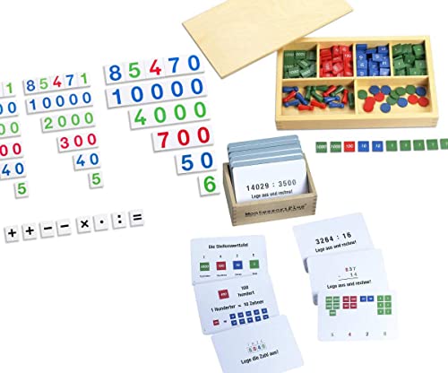 Montessori Markenspiel mit genialer Aufgabenkartei & Montessori-Zahlenkarten, selbstverständich mit Selbstkontrolle