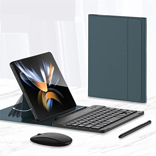 Galaxy Z Fold 4 / Z Fold 3 Wireless Tastatur- Mäuse -Set mit S Pen, Kompatibel für Samsung Galaxy Z Fold 4 5G Bluetooth Tastatur + Maus + Stylus (Grün)