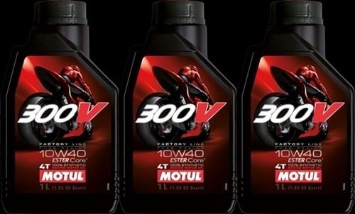 Motoröl 4T Moto - Motul 300 V Factory Line Road Racing 10W-40, 3 Liter (3x1 lt)