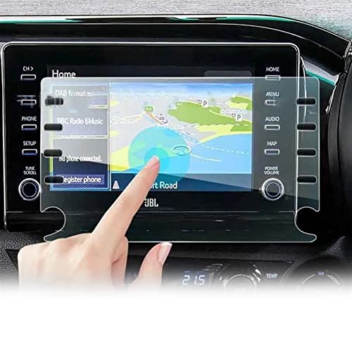 MSRAO 8-Zoll-Autoradio-Navigationsbildschirm-Schutzfolie Für Toyota Für HiLux 2020 2021 Gehärtetes Glas Anti-Scratch-Schutz Zubehör