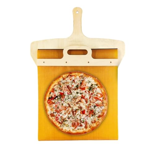 AIDIRui Pizzaschieber zum Schieben, der Pizza perfekt überträgt, antihaftbeschichtet, Pala Pizza Scorrevole, 60 x 30 cm, einfache Installation
