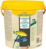 sera Cichlid Green XL Nature 10 L (3,6 kg) - Hauptfutter mit 10 % Spirulina für größere herbivore Cichliden, Futter für Malawi