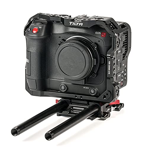Tilta Lightweight Kit Kompatibel mit EOS C70 Movie Video Making Camera Rig Vollständige Kamerakäfig-Grundplatte Kompatibel mit EOS C70 Camcorder-Stabilisator - Schwarz TA-T12-A-B