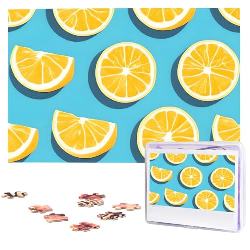 Lemon Wedges Puzzles 1000 Pieces Personalized Jigsaw Puzzles Photos Puzzle for Family Picture Puzzle for Adults Wedding Birthday (29.5" x 19.7")