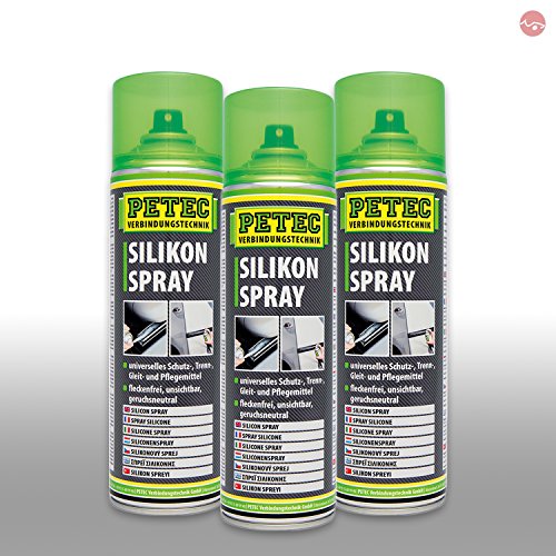 Petec_bundle 3X PETEC SILKIONSPRAY Silicon Spray Trennmittel Kunststoffpflege 500 ML 70850