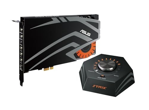 Asus Strix Raid Pro interne Gaming Soundkarte (PCI-Express, Kopfhörerverstärker, 116db SNR, Audio-Box)