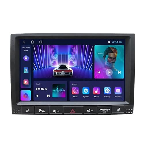Für VW-Touareg 2002-2012 Android 11 Autoradio 9 Zoll Touchscreen Mit Wireless CarPlay Android Auto GPS Navigation Bluetooth RDS DSP WiFi SWC Mirror Link + Rückfahrkamera (Size : M150S - 4 Core 2+32G