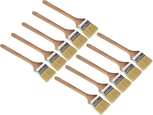 KOTARBAU® 10er Set Heizkörperpinsel 76 mm Winkelpinsel Lasurpinsel Lackierpinsel Malerpinsel Holzpinsel für Schwer Zugängliche Stellen