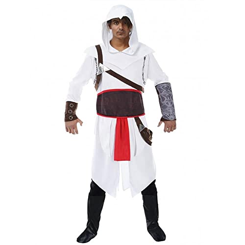 Herren Kostüm Assassins Creed Altair Deluxe Gr. M-XL weiß Fasching Karneval (L)