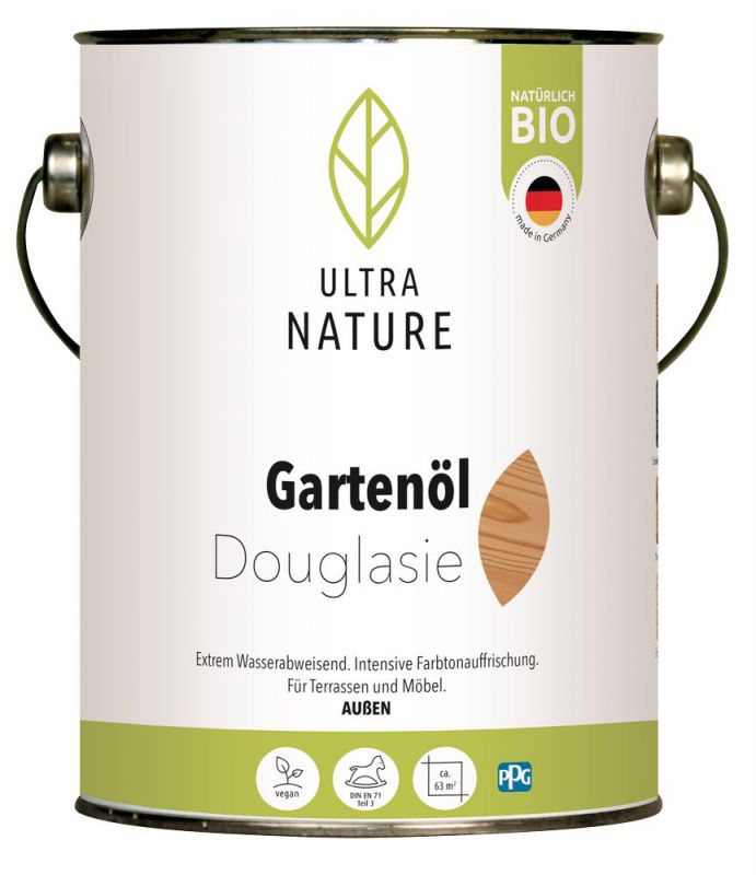 ULTRA NATURE Gartenöl 2,5L, Bangkirai, Vegan, Bio, Lösemittelfrei, Möbelöl