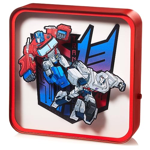 Numskull Offizielle Transformers Perspex Logo Schreibtischlampe Wandleuchte für Schlafzimmer, Büro, Zuhause, Studium, Arbeit - Offizielles Transformers-Merchandise