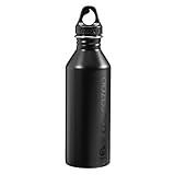 Coocazoo Edelstahl-Trinkflasche, Black, Drehverschluss, aus Edelstahl, ohne Weichmacher, geschmacksneutral, für kohlensäurehaltige Getränke geeignet, recyclebar, 0,75L