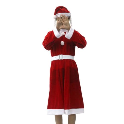 Santa Clauses Beard Hat Gloves Dress/Top Pants Leather Boots Santa Clauses Suit Christmas Santa Costumes Dress Up Props Christmas Santa Suit