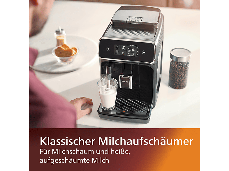 PHILIPS EP2220/40 Serie 2200 2 Kaffeespezialitäten Kaffeevollautomat Mattschwarz 2