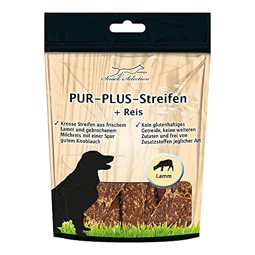 Schecker Pur-Plus-Streifen Lamm mit Reis 12 x 100g Mehrpack