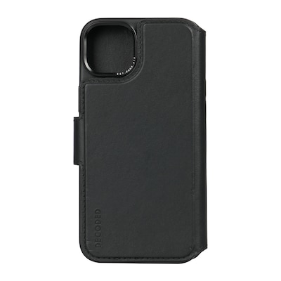 Decoded 2-in-1 Abnehmbare Schutzhülle für Apple iPhone 15 Plus - Hochwertiges Europäisches Leder - Kartenhalter Hülle - Lederhülle - MagSafe-Kompatibel - Microfiber Lining - Schwarz