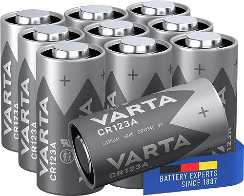 Varta CR123A Professional Batterie (10er Pack, Photo Batterie Lithium für High-Tech Kameras und Blitze oder Überwachungskameras)