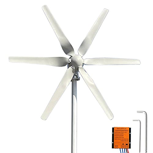 12V 24V 48V Windkraftanlage 800W Windturbine mit MPPT Laderegler Horizontale 3 Phase AC Horizontaler Windgenerator Für Home bauernhof 6 Blätter Windmühle (48V)