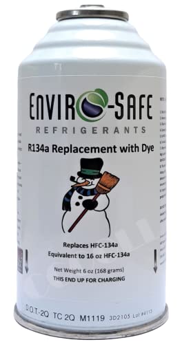 ENVIRO-SAFE R134a Kältemittel Ersatz Klima Gas für Auto A/C Klimaanlage Kühlmittel Klimamittel Refill Set (REFRIGERANTwDYE)