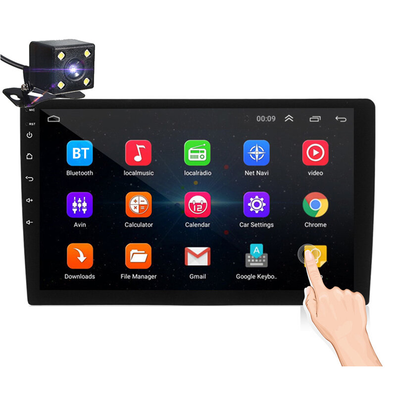 iMars 9" 2Din für Android 10.0 Autoradio 2+32G IPS 2,5D Touchscreen MP5-Player GPS WIFI FM mit Rückfahrkamera