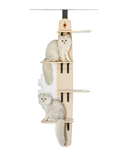 Kratzbaum für große Katzen, Tür-Hängebett für Katzen aus Kiefernholz, umweltfreundlich, Gute Stabilität, Kratzbrett, einfache Montage, Klettergerüst für Haustiere, Katze Vision