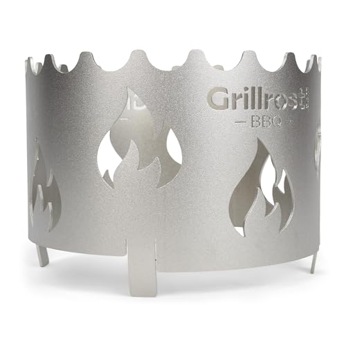 Grillrost.com Das Original Edelstahl Wokaufsatz für Feuerplatte Ø 20 cm - Verwenden Sie Ihren Wok auf der Feuerplatte
