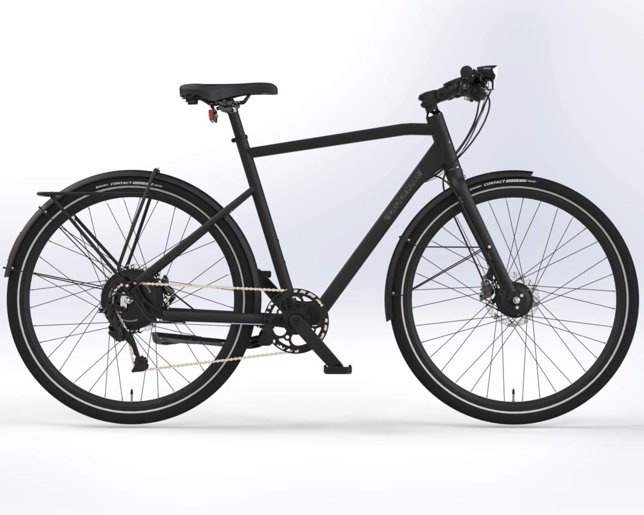 Prophete E-Bike Geniesser, Elektrofahrrad für Damen und Herren, City E-Bike 28", AEG EasyDrive Mini, Frontmotor, Farbe schwarz