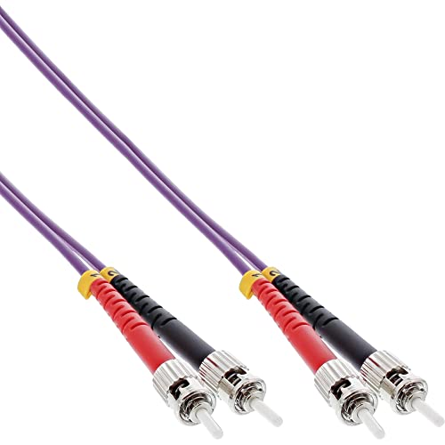 InLine 81515P LWL Duplex Kabel, Stecker auf Stecker, OM4, 15m Lila