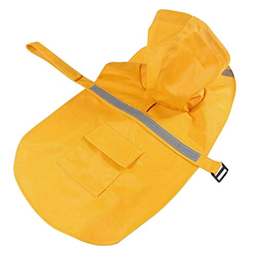 Gulunmun Regenjacken Für Hunde Haustier Hund wasserdichte Regenjacke Weste Kleidung Outdoor Regenjacke Coat-Yellow_XXL