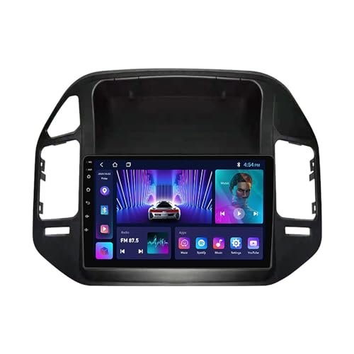 9 Zoll IPS Touchscreen Android 12 Autoradio Mit Wireless CarPlay Android Auto Für Mitsubishi Pajero V73 2004-2011 Mit Rückfahrkamera GPS Navigation WiFi Bluetooth RDS DSP Mirror Link (Color : A, Siz