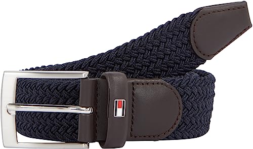 Tommy Hilfiger Herren New Adan Belt 3.5Cm Gürtel, Blau (Sky Captain 422), 677 (Herstellergröße: 105)