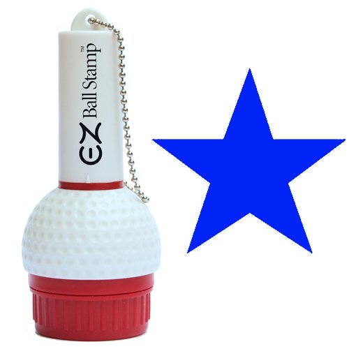 EZBallStamp Golfball-Stempel, blauer Stern