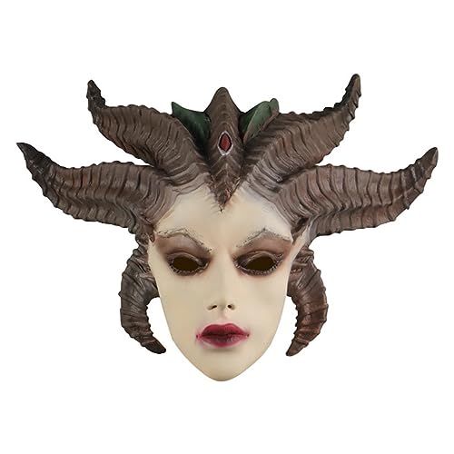 Hworks Cosplay Kostüm Maske Diablo Maske Kopfbedeckung Nephalem Lilith Halloween Full Face Performance