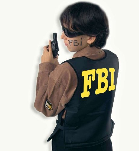 FBI Polizei Schutz Weste Kinder Kostüm Gr 152