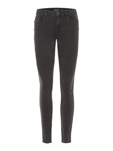 VERO MODA Damen Vmseven NW S Shape UP VI501 NOOS Slim Jeans, Grau (Dark Grey Denim Dark Grey Denim), W22/L34 (Herstellergröße: S)