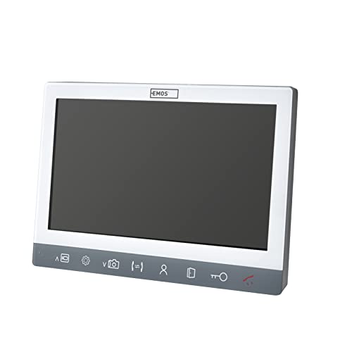 EMOS Zusatz-Monitor zur Video-Türsprechanlage / Video-Türklingel H3015, Bildschirm mit 7'' LCD-Farbdisplay, Snapshot, Aufnahme, Intercom