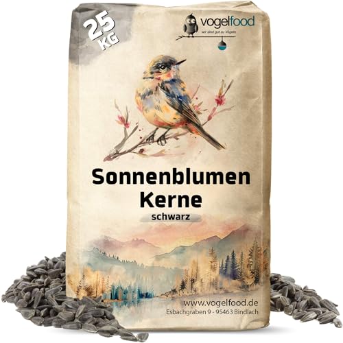 SaMore GmbH 25 KG Vogelfood Schwarze Sonnenblumenkerne Winterstreu Streufutter Ernte 2019