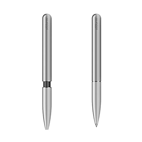stilform 200029 Kugelschreiber aus Aluminium – patentierter Pen, verschiebbare Kappe mit Magnetmechanismus, Comet Grey