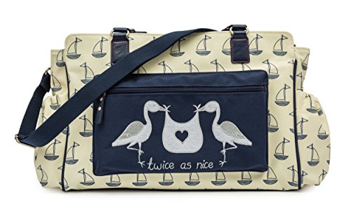 Pink Lining Wickeltasche Twins Bag 'Twice as Nice' Sailing Boats