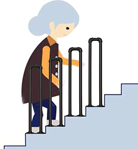 U-Typ-Treppenhandlauf, Veranda-Deck-Geländer, Treppengeländer, Sicherheit für ältere Kinder, Innen- und Außentreppen-Sicherheitsgeländer (Größe: 70 cm (2,29 Fuß)) (80 cm (2,62 Fuß))