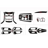 QCALAZ Innen-Zentralbedienfeld-Türgriff, 5D-Schwarze Kohlefaser-Aufkleber, Aufkleber, Auto-Styling-Zubehör (5D schwarz CF-C) Für Nissan,Für teana 2013-2018