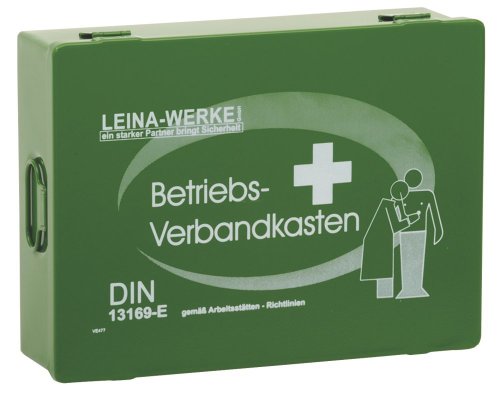 LEINA Betriebsverbandkasten, Inhalt DIN 13169, grün