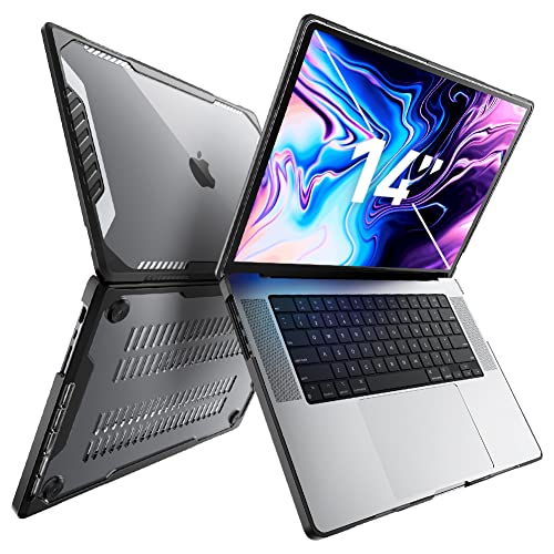 SUPCASE Unicorn Beetle Series Hülle für MacBook Pro 14 Zoll (2021) A2442 M1 Pro / M1 Max, Bumper Case Stoßfest Schutzhülle Protective Hartschale Cover für MacBook Pro 14‘’ mit Touch ID (Black)