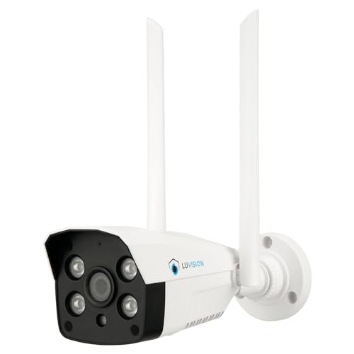 LUVISION 4G / LTE Überwachungskamera - kabelloses Überwachungssystem 3MP mit SIM Karte, Outdoor Kamera mit Bewegungserkennung & PIR Personenerkennung, Sirene