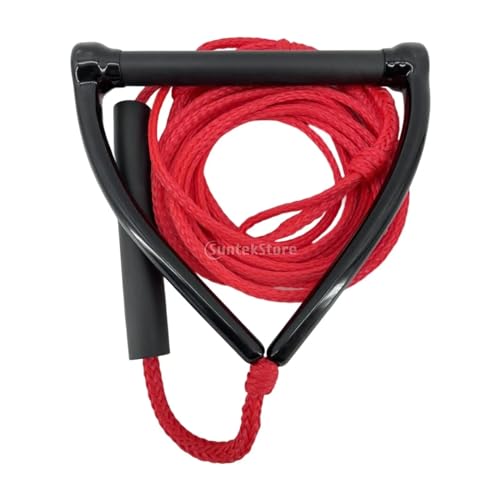 Wasserski-Seil Wasserski-Wakeboard-Kneeboard-Seil for Bootfahren 3-teiliges Wasserski-Wassersportseil – 15-Zoll-Schwimmgriff Wasserski Leine (Color : Red 7.5 M)