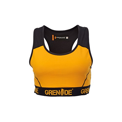 Grenade Sportswear Damen GRE1001 Sports-Bra, orange-Schwarz, XS