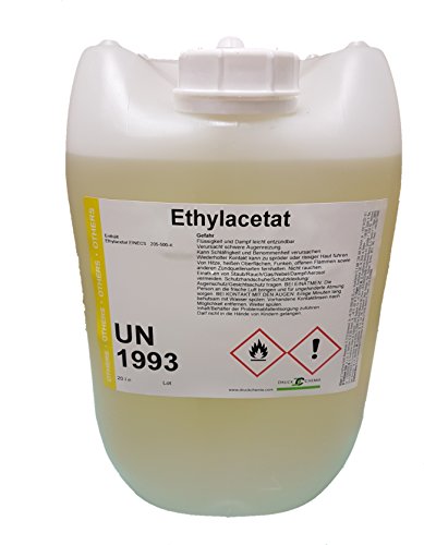 DruckChemie Ethylacetat 10 Liter Kanister - flüchtiges Reinigungs- und Extraktionsmittel